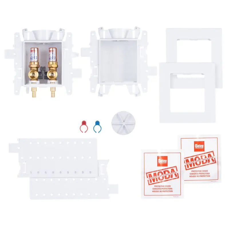 Oatey 37611 Moda Washing Machine Supply Box Pvc Two-valve Pre-installed