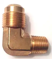 Holyoke Fittings 49-612 Brass 90 Degree Elbow 3/8 Inches Flare X 3/4 Inches Male Pipe