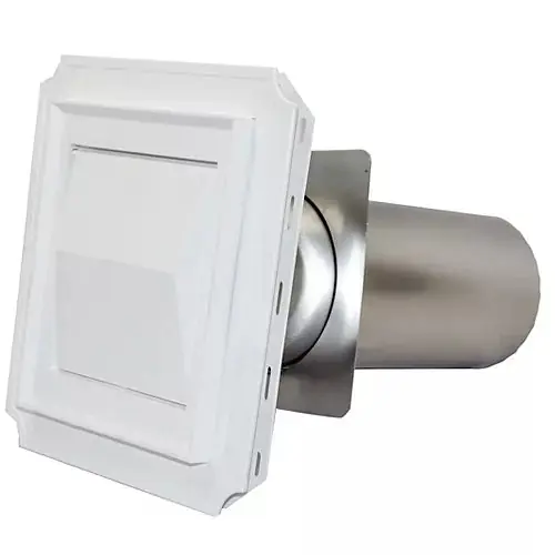 Builders Best 111716A 4 Inch Duraflo J-block Vent Hood Flush Tail White