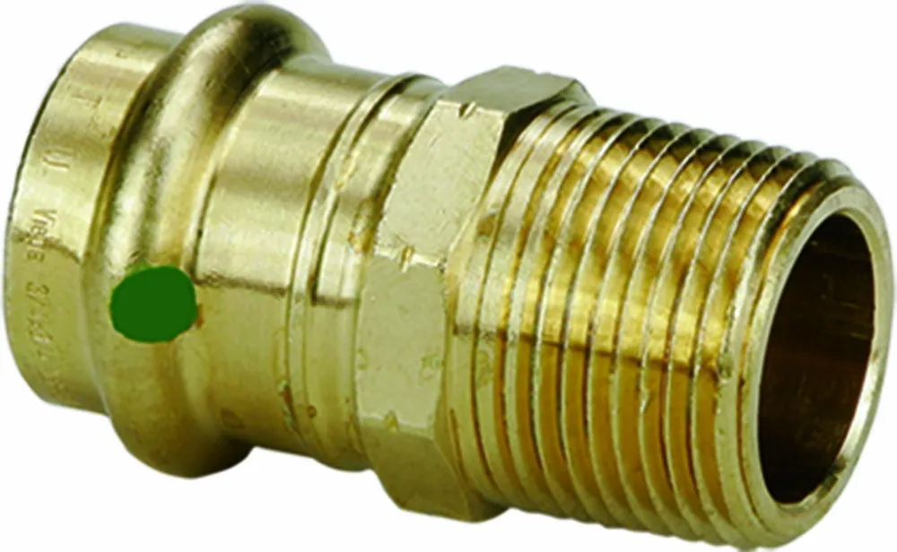 Viega 79230 Propress Zero Lead Bronze Adapter with Male 3/4 inches x 3/4 inches P x Male NPT (3-Pack)