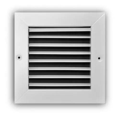 Truaire a27006x06 Aluminum Ceiling Sidewall Return Air Grille 6 Inches X 6 Inches 1-way Fixed Bar 30 Blade Pitch White