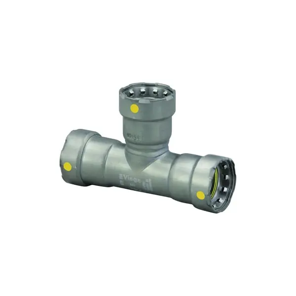 Viega MEGAPGTRED1112 Megapress Pipe Tee 1 X 1 X 1/2 Inch Press Carbon Steel