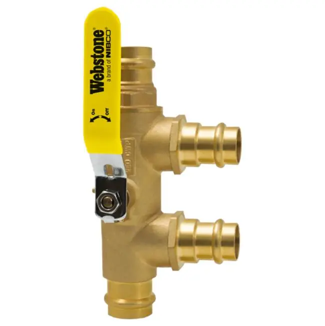 Webstone h-58643 1 X 3/4 Sweat Primary Secondary Loop Purge Tee