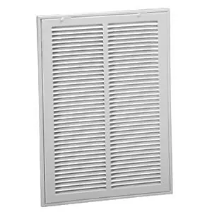 Hart Cooley 673-14x25 Return Air Filter Grille 14x25 Inch Sidewall Ceiling Mount Steel Bright White Enamel