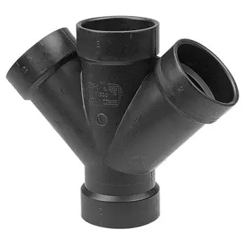 Mueller Industries ABSDBLY3 ABS DWV Plastic Fittings 45 Double Wye H x H x H