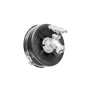 Mission Rubber JIMCAPWR112 Band-seal End Cap with Hose Bibb 1-1/2 Inches Cast Iron Plastic Sch 40 Std Rubber