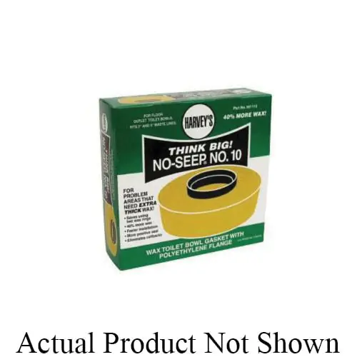 Oatey HARNS1024 Extra Thick Wax Gasket with Plastic Flange No-seep No. 10 for 3 or 4 Inch Waste Lines