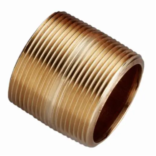 Merit Brass NIPBR1-CLO Pipe Nipple 1 Inch Close Length Brass Mnpt Sch 40 Std Seamless Domestic
