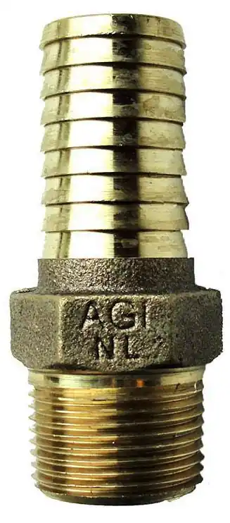 American nlrbma11/4x1 Brass Insert X Male Adapter 1-1/4 X 1 Inch Lead-free Bronze Reducing Hex