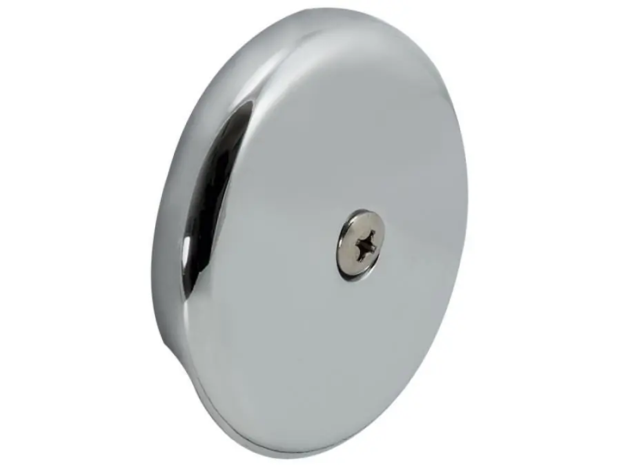 Ez-Flo 35247 1-Hole Bathtub Overflow Face Plate with Screw