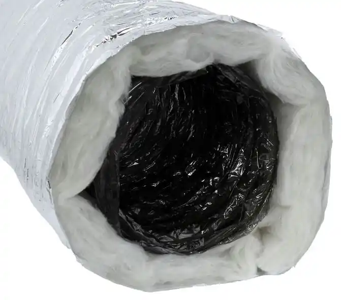 Hart Cooley 27830 F2181225 Flexible Air Duct R-8.0 Insulation 12 Inches X 25 Ft Silver Residential