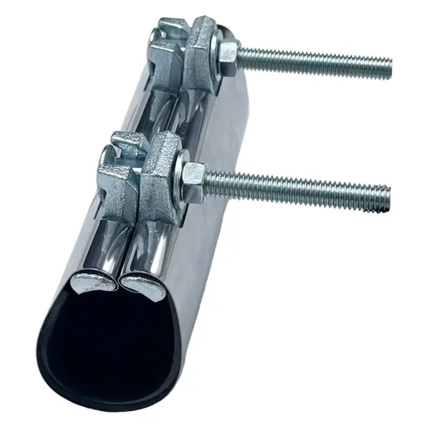 Wal-rich 2206216 Stainless Steel Wrap-around Repair Clamp 2.5 Inches X 6 Inches Two-bolt