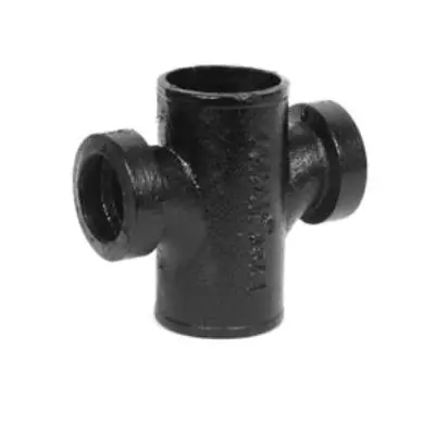 Charlotte Pipe nh-35 Sanitary Tapped Cross 2 X 1-1/2 Inch No-hub Cast Iron