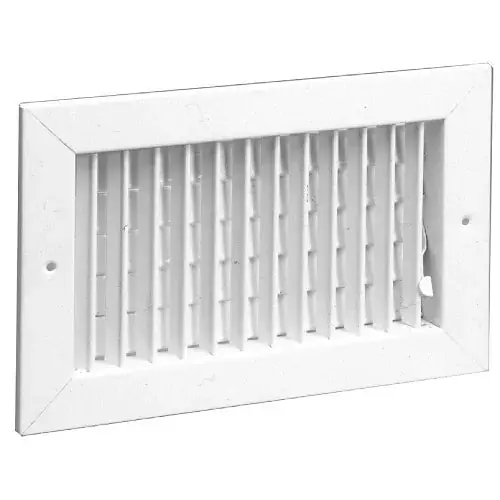 Hart Cooley 82112X12 Steel Supply Register Multi-shutter Damper White 12 Inches X 12 Inches