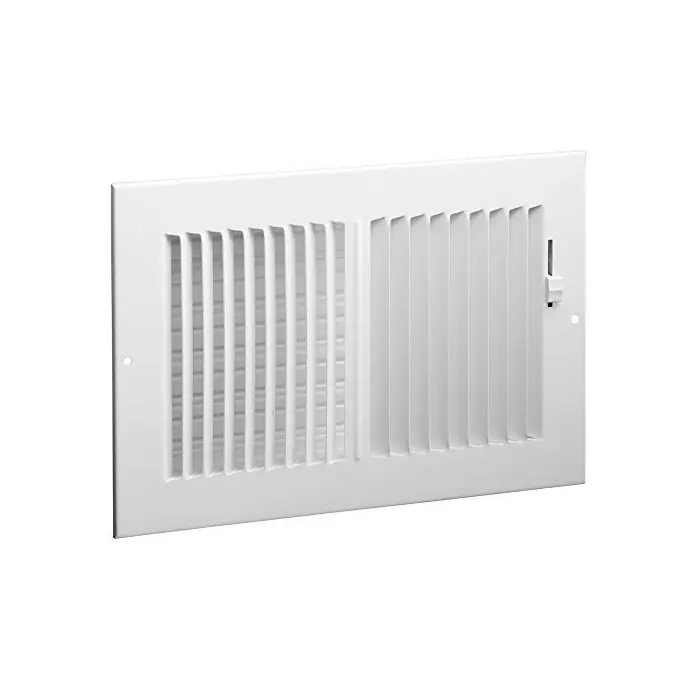 Hart Cooley 682-10x4 Two-way Steel Sidewall Ceiling Register 10 Inches X 4 Inches White 682 Series