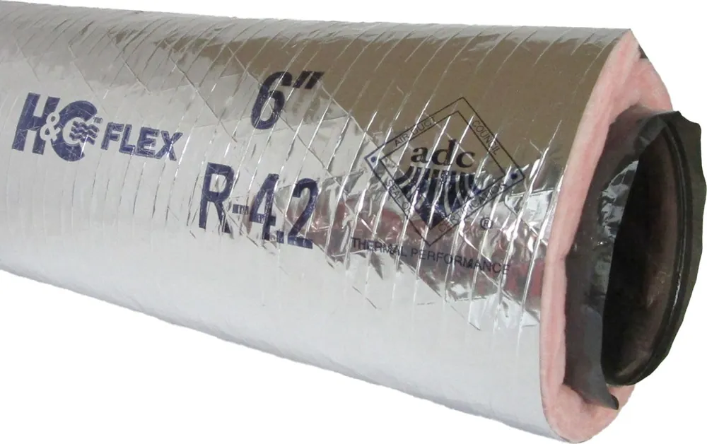 Hart Cooley 51325 F216 Series Insulated Flexible Duct 6 Inches X 25 Ft R-6