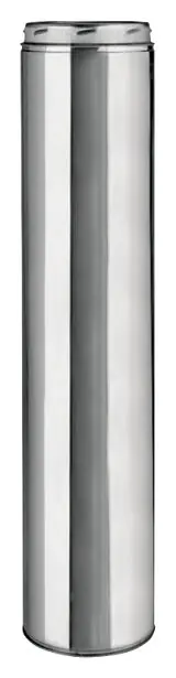Selkirk 206024u Chimney Pipe 6 Inch Id 8 Inch Od 24 Inch Length Stainless Steel with Twist-lock Coupler