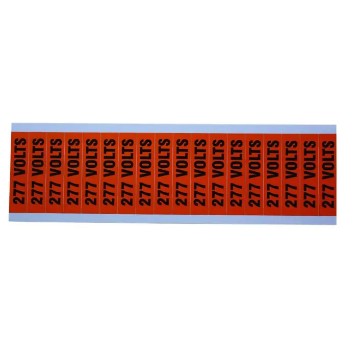 Ideal Industries 44-410 Voltage & Conduit Marker Card 277V