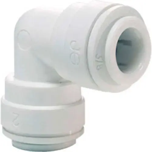 John Guest pp0312w-us Polypropylene Union Elbow 3/8 feet'