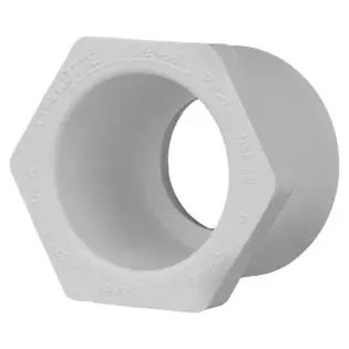 Charlotte Pipe 437-210 Pvc Schedule 40 Reducer Bushing Flush Style Spigot X Socket 1.5 Inches X 0.75 Inches