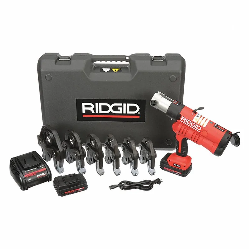 Ridgid 43358 Cordless Pressing Tool Kit 18V 1/2 in to 2 in Pipe