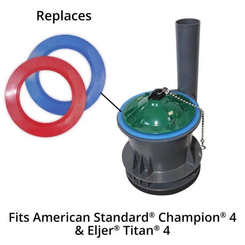 Korky 450BP 2x Long-Life Fits American Standard Champion 4 and Eljer Titan 4 Toilet Flush Valve Seal Replacement 7301111-0070A