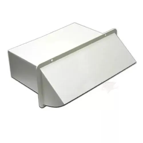 Southwark Metal 39WP6 White Plastic Wall Cap with Damper 6 Inches