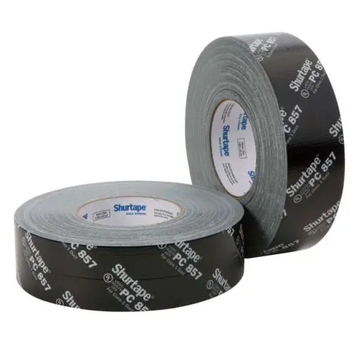Shurtape PC857-3BPT 3 Inch Black Cloth Hvac Tape