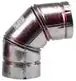 Selkirk 243231 Stove Pipe Elbow 90 Degree 3 Inches Stainless Steel Galvanized Type L Pellet Vent