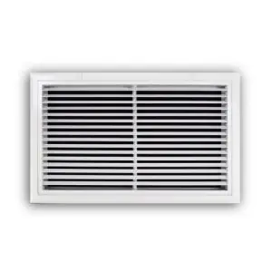 Truaire A290 24X14 Fixed Bar Return Filter Grille 30 Degree Pitch 1 Inch Filter 24 X 14 Inches Aluminum White