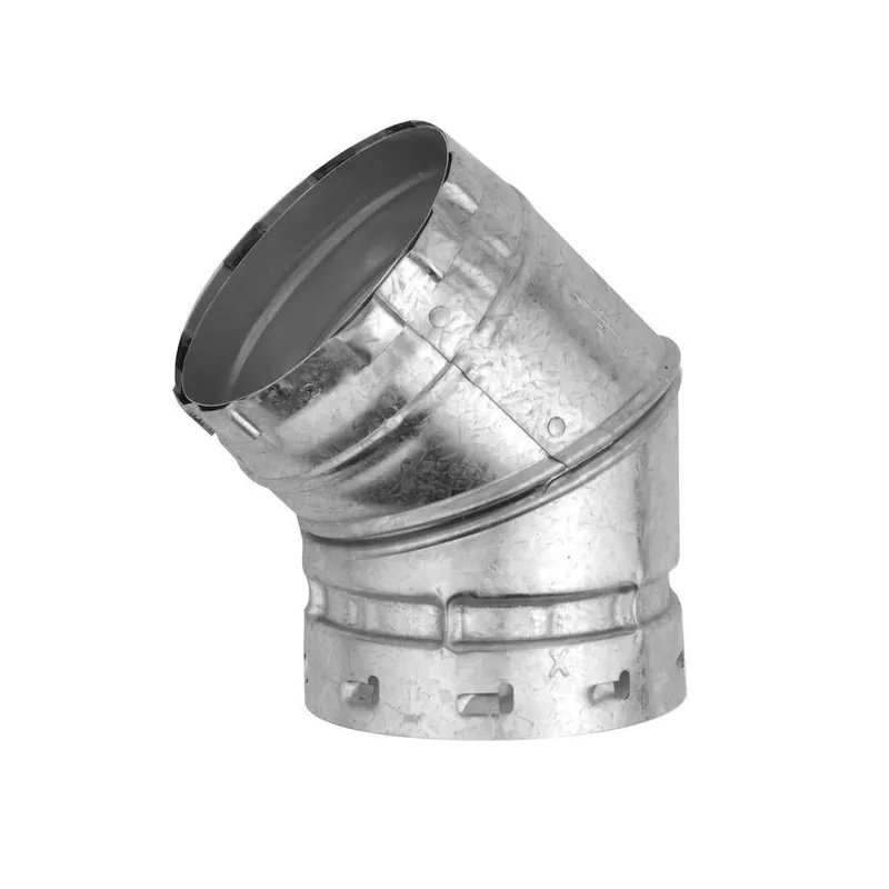 Selkirk 108215 Rv Series Gas Vent Elbow 8 Inches 45 Degree Aluminum Galvanized Steel