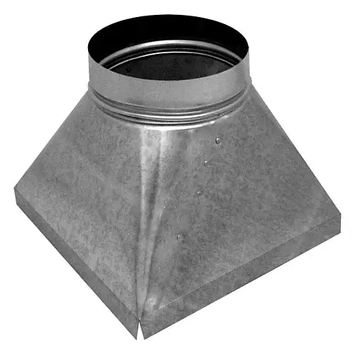 Southwark Metal 73C10121616 Rectangular to Round Transition 10.5 Inches X 16 Inches X 16 Inches
