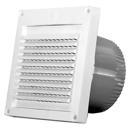 Builders Best 110695A Plastic Mini Louver 3 Inches White with 3 Inches Tail