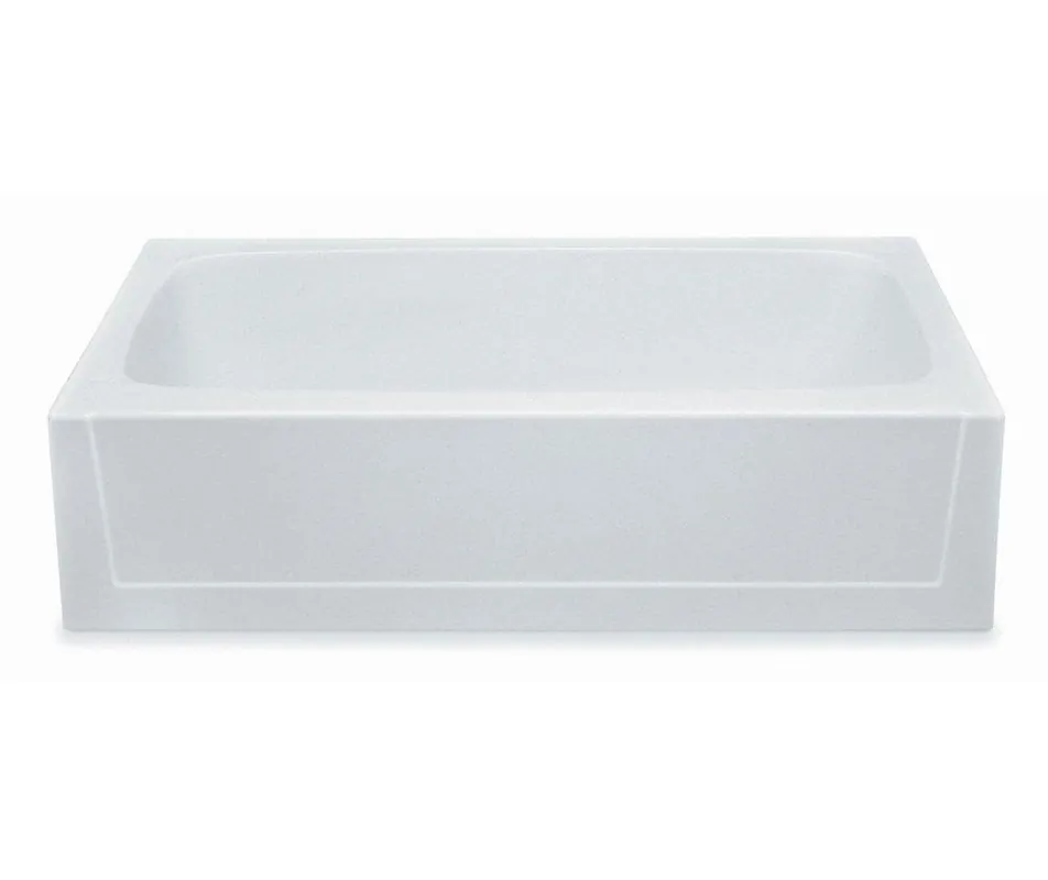 Aquatic 727149893712 Everyday Soaker Alcove Bathtub Right Drain 60 X 30 Inches White