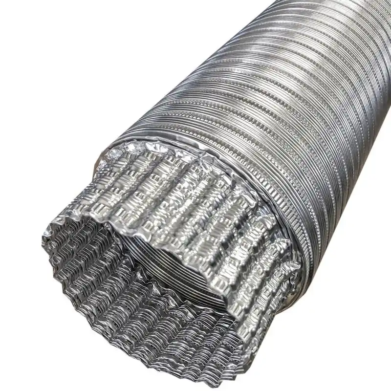 Builders Best 110323 Silver Uninsulated Flexible Air Duct 10 Inches X 8 Ft