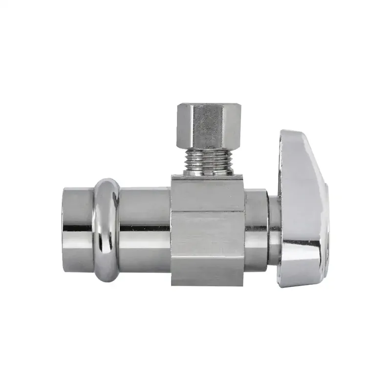 Brasscraft g2cpn09xc1 Angle Stop Valve 1/4-turn Ball Valve Press X Compression 1/2 Inches X 1/4 Inches Od
