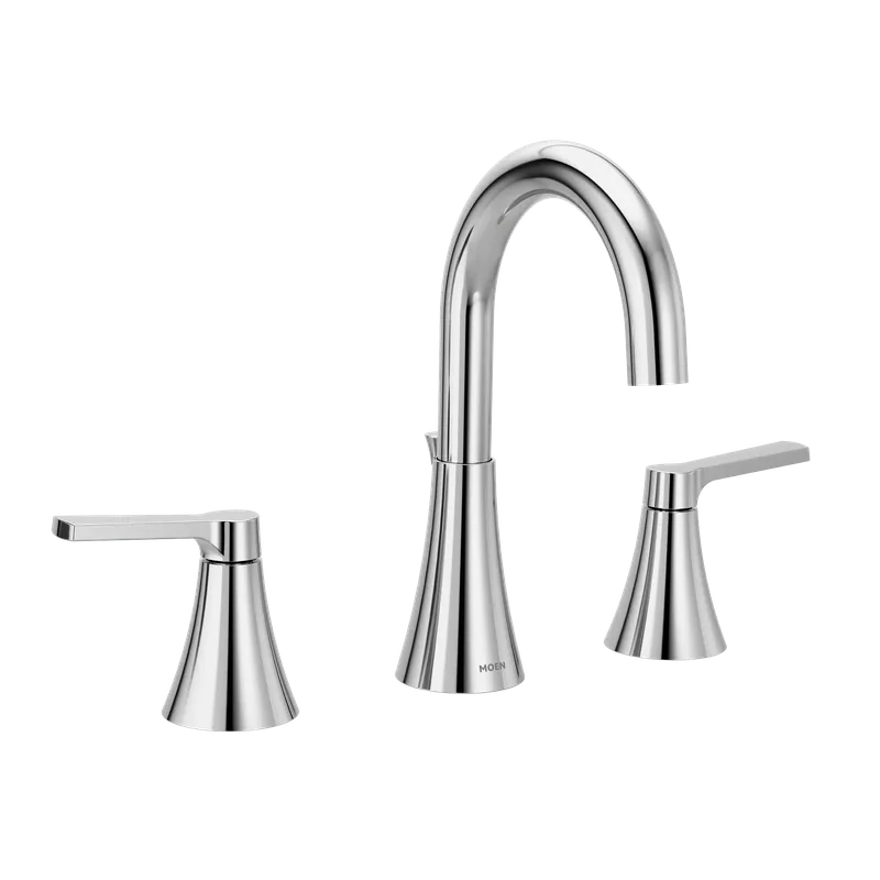 Moen tv64433 Jase Two-handle Widespread Bathroom Sink Faucet 8 Inch Chrome 1.2 Gpm