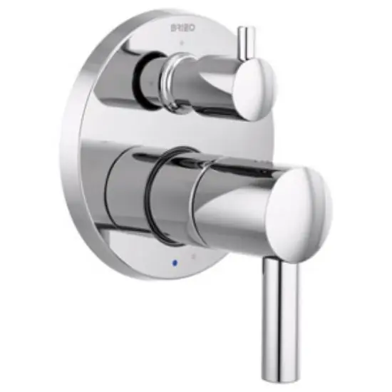 Brizo T75P575-PC Odin Pressure Balance Valve with Integrated 3-function Diverter Trim Chrome Two Handle Lever