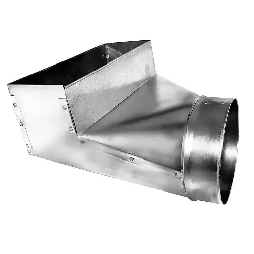 Southwark Metal 24R6149 Register Boot 6 Inches X 14 Inches 9 Inches Collar 90 Degree 30 Gauge Galvanized Steel