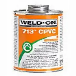 Ips Corporation 10128 Weld-on 713 Regular Bodied Cpvc Pipe Cement 1/2 Pint Metal Can Orange