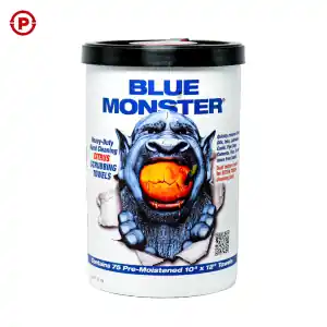Clean-fit 77095 Blue Monster Heavy Duty Scrubbing Towel Citrus Pre-moistened 10x12 Inches