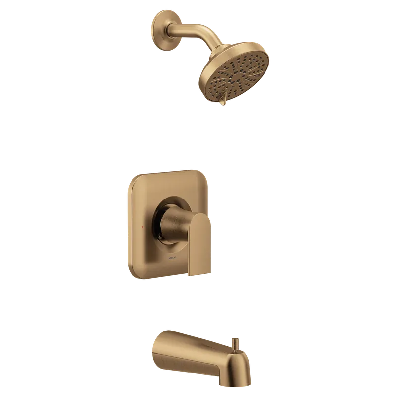 Moen t2473epbzg Genta Lx Posi-temp Tub and Shower Trim Kit with Six-function Eco-performance Showerhead