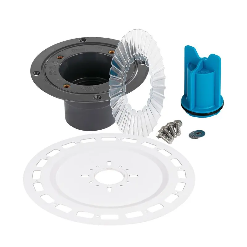 Oatey sdufapvcl Squaredrain Pvc Small Universal Flange Adaptor 2 Inch Solvent Weld Vertical Drain
