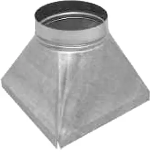 Southwark Metal 73C161616 Duct Transition Square to Round 16 Inches X 16 Inches Galvanized Steel 28 Gauge