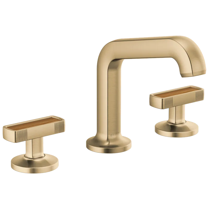 Delta Faucet 65307lf-gllhp-eco Widespread Lavatory Faucet Angled Spout Less Handles