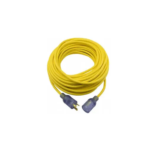 Pro-edge EXTENSION-100 100 Ft Heavy Duty 12/3 Yellow Extension Cord with Power Indicator Light