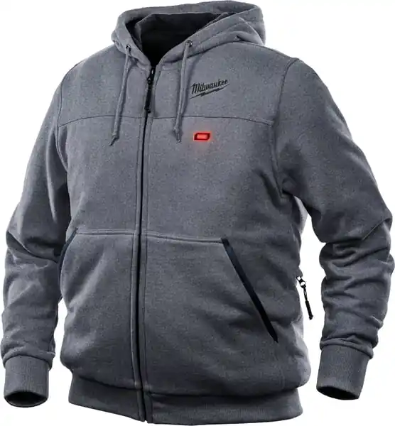 Milwaukee 302g-20xl M12 Heated Hoodie Xl Gray Insulated Cotton Polyester 44 to 46 Inches Chest
