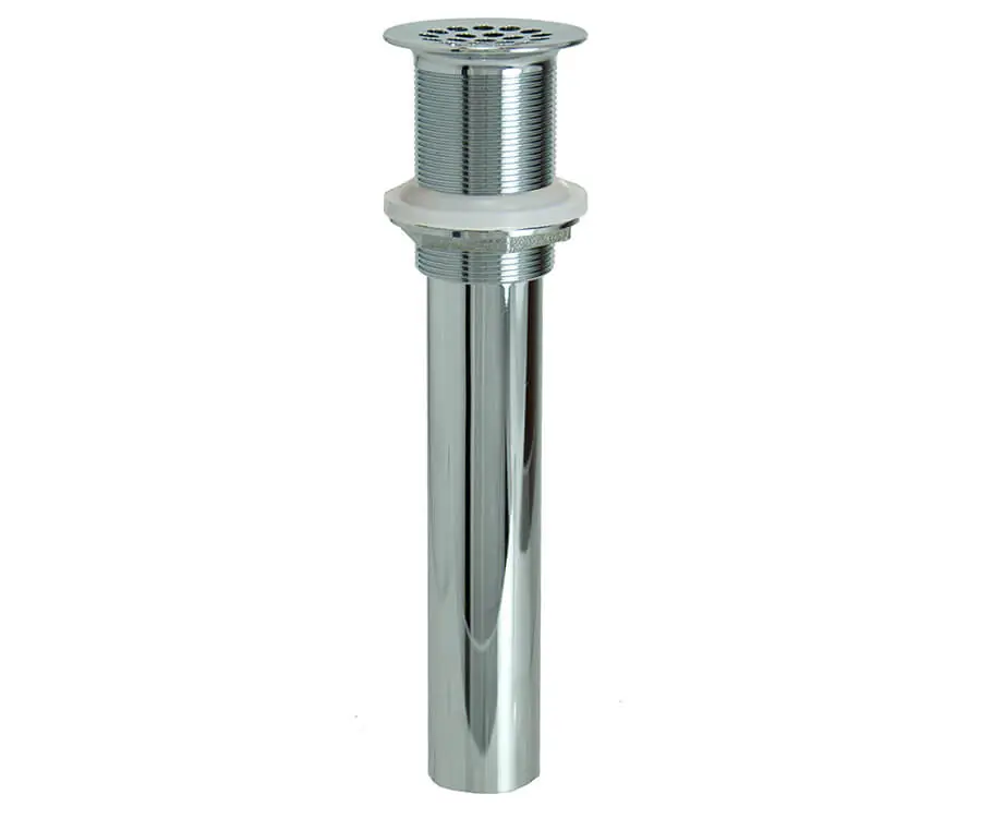 Mountain Plumbing Products MT740-2/CPB 20 Hole Brass Lavatory Grid Drain - 6 inches Tailpiece without Overflow