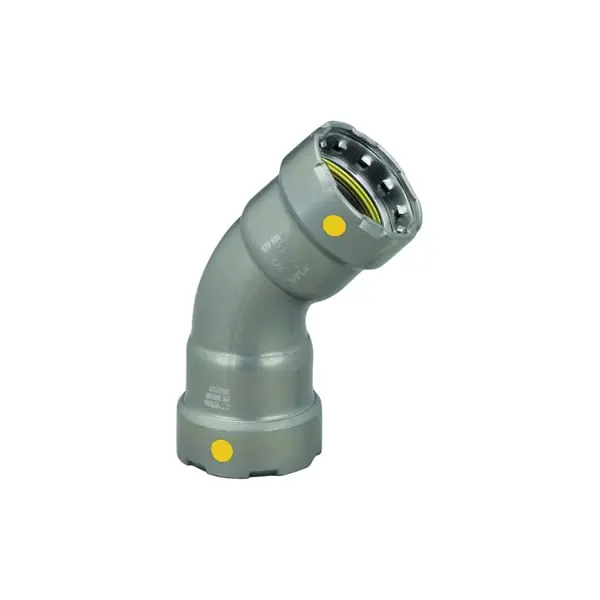 Viega MEGAPG45L12 Megapress 45 Degree Press Elbow 1/2 Inch Carbon Steel Pipe Fitting