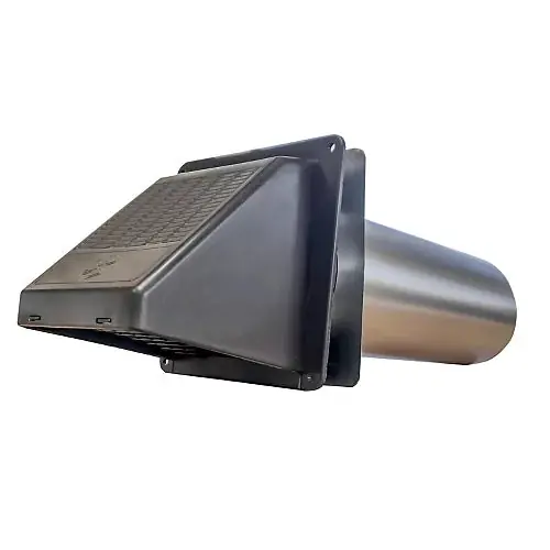 Builders Best 111384A Plastic Wide Mouth Vent Hood with Bird Guard Brown 4 Inches X 11 Inches